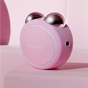 New FOREO Bear mini Pink Skincare Device with Silver Accents